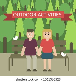 People outdoor in city park