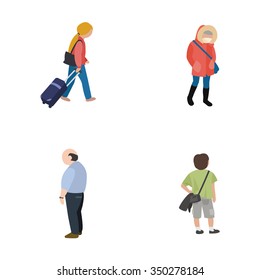 People outdoors vector icons