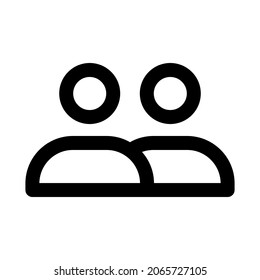 People outline icon isolated vector illustration. High quality black style vector icons