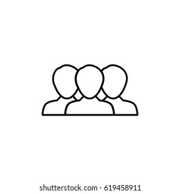 People in outline style for infographics and creative design. Isolated vector illustration