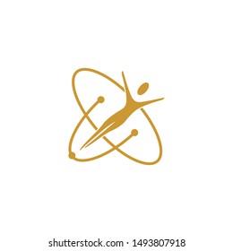 people outline template logo vector