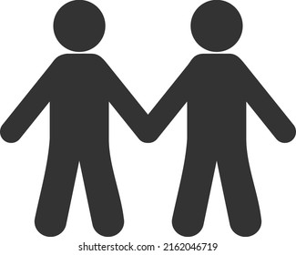 People pair vector illustration. Flat illustration iconic design of people pair, isolated on a white background.