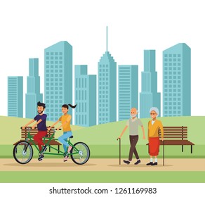 people in the park