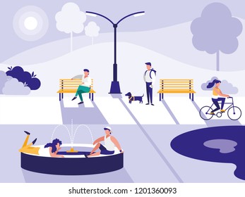 people in park avatar character