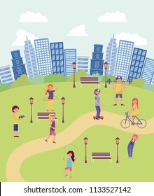 people park and city