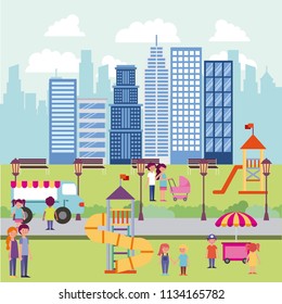 people park and city