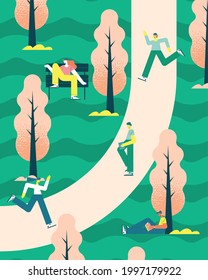 People at park, Nature outdoor and season theme