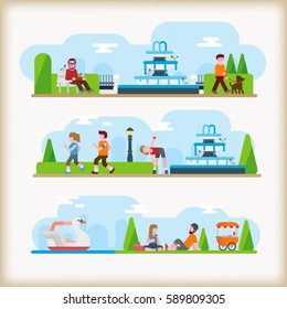 people in parks