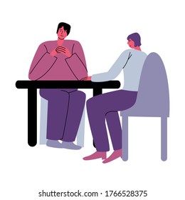 People partners sitting and having business meeting in office