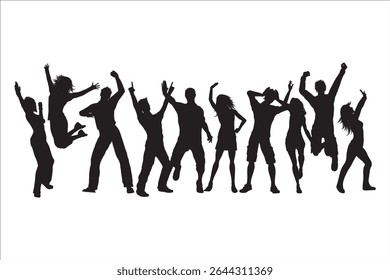 people party dancing silhouette vector file