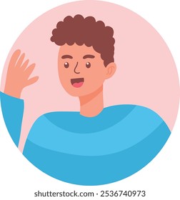 People Peeping Character on White Background. Vector Cartoon Graphic