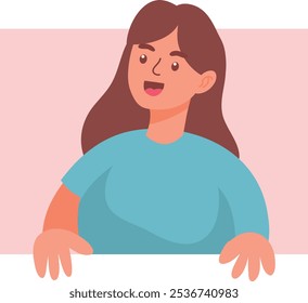 People Peeping Character on White Background. Vector Cartoon Graphic