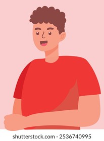 People Peeping Character on White Background. Vector Cartoon Graphic