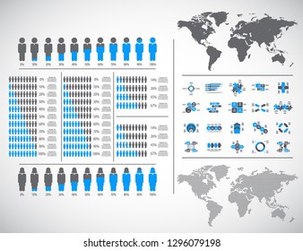 People Percentage, Infographic Design Elements