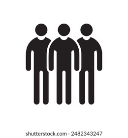 People person black icon face communication body user design.