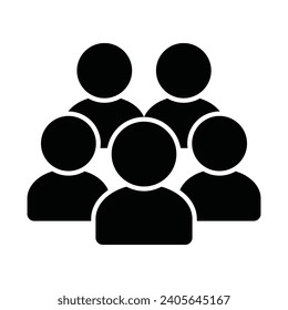 People, person, group, team icon vector design template illustration in trendy flat style to suit your web design