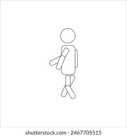 people person icon,  Line with editable stroke