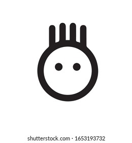Icono de vector de persona. Signo plano relleno de silueta humana para concepto móvil y diseño web