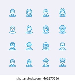 People personality and profession icons