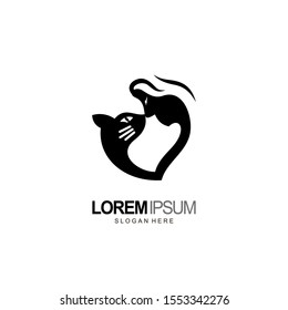 people and pet logo design