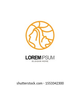 people and pet logo design