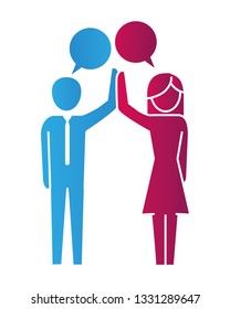people pictogram cartoon