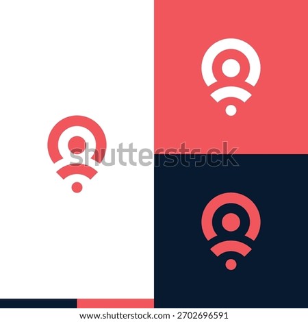 People pin location logo template