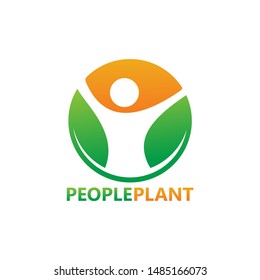People Plant Logo Template Design Vector, Emblem, Design Concept, Creative Symbol, Icon