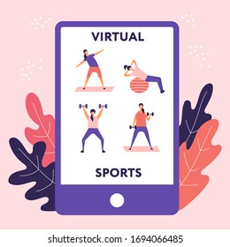 people play sports remotely on the quarantine