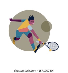 people play tennis illustration on white background design.