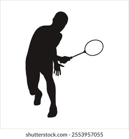 people are playing badminton vector Pro Vector