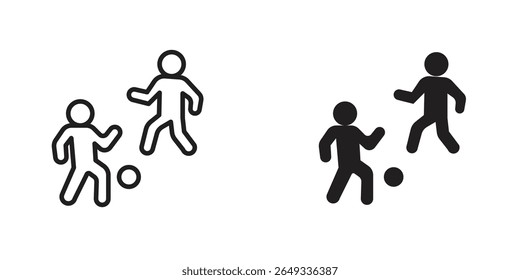 People playing Ball icon Design Illustrations. editable web icons
