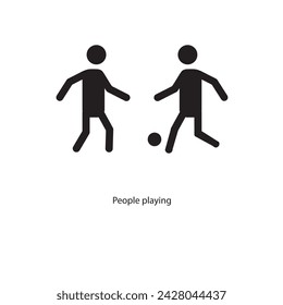 People playing Ball icon icon simple flat trendy style vector illustration on white background..eps