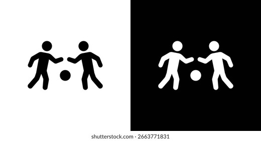 Personas jugando Ilustración vectorial de iconos de bola - Colección de iconos vectoriales de estilo negro de alta calidad