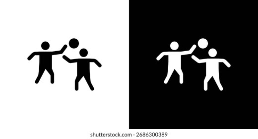Personas jugando Vector de iconos de pelota. Conjunto de Vector negro sólido plano
