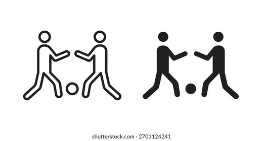 Personas jugando colección de Vector de icono de bola. Vector ilustraciones de símbolos de stock