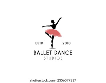 People playing ballet logo design. Ballet studios logo