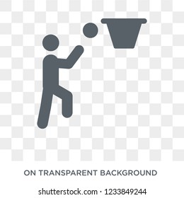 People playing Basketball icon icon. Trendy flat vector People playing Basketball icon on transparent background from Recreational games collection. 