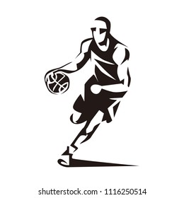 people playing basketball vector logo