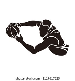 people playing basketball vector logo