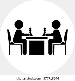 People Playing Chess Icon