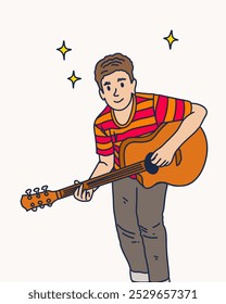 PEOPLE IS PLAYING GUITAR, SUITABLE FOR YOUR DESIGN NEEDS