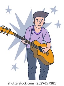 AS PESSOAS ESTÃO TOCANDO VIOLÃO, ADEQUADO PARA SUAS NECESSIDADES DE DESIGN