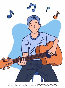 PEOPLE IS PLAYING GUITAR, SUITABLE FOR YOUR DESIGN NEEDS