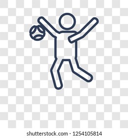 People playing Handball icon icon. Trendy People playing Handball logo concept on transparent background from Recreational games collection