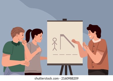 people playing hangman game characters