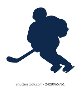 people playing hockey icon vector illustation design