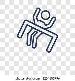 People playing Limbo icon icon. Trendy People playing Limbo logo concept on transparent background from Recreational games collection