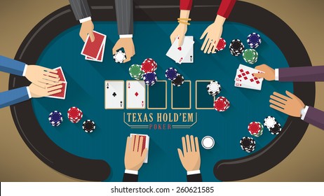 People playing poker around a poker table with dealer, the woman is winning