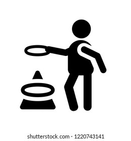 People playing Rings icon icon. Trendy People playing Rings logo concept on white background from Recreational games collection. Suitable for use on web apps, mobile apps and print media.